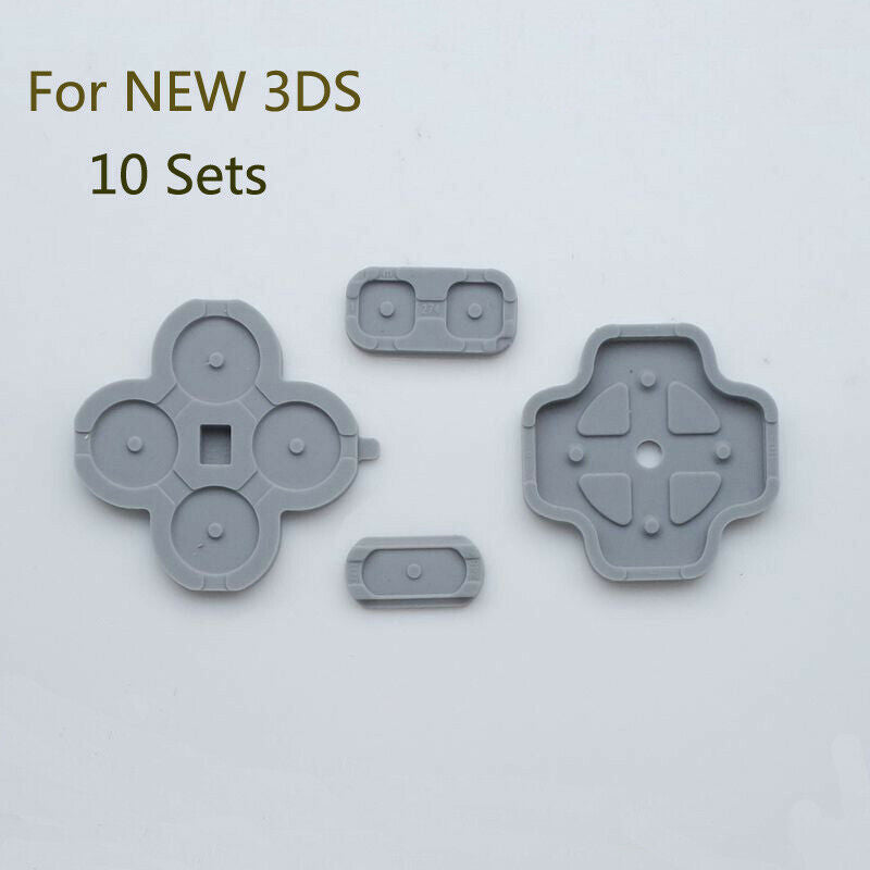 10 sets Silicone Conductive Rubber Button Pad Set Replacement Part For New 3DS