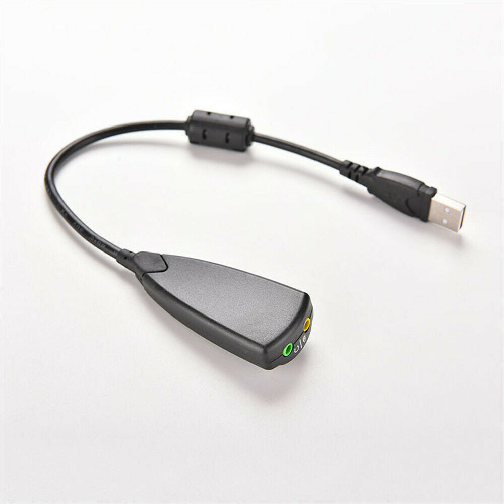 7.1 Sound Card USB To 3.5mm Mic/Headphone Jack Stereo Headset Audio Adapter 1PC