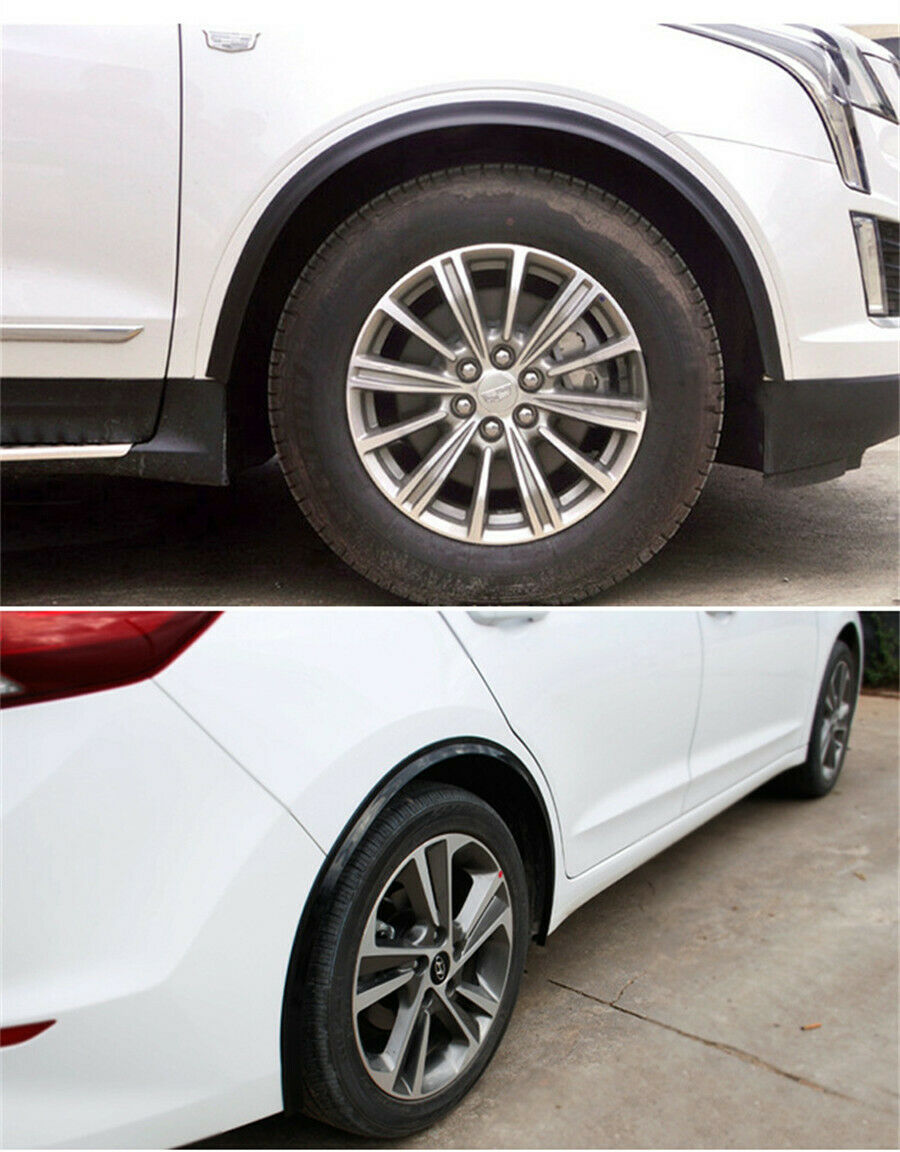 2Pc Flexible soft rubber Fender Flares Lip Trim Protective wheel tyre protective