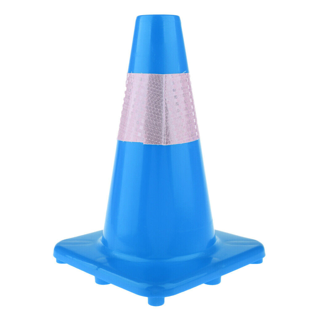 Plastic Reflective Safety Cone Roller Inline Skating Slalom Road Cone Blue