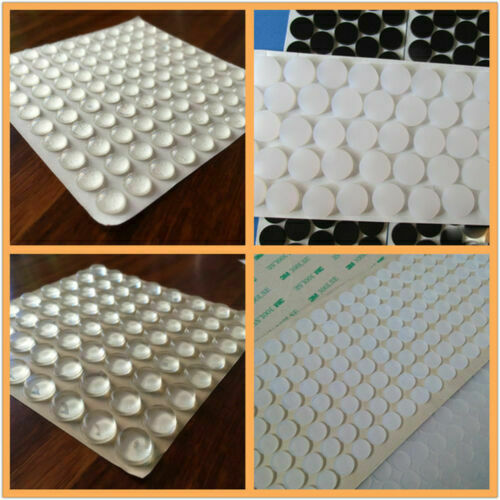 100x Silicone Rubber Feet Bumpons Clear Round Self Adhesive Anti Slip Circle