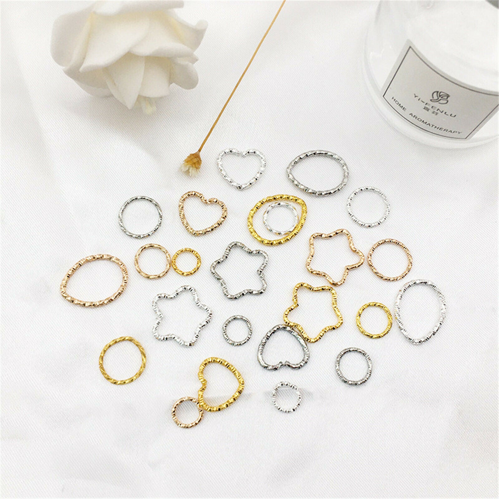 24 Pairs Geometric Hollowed Charms Alloy For Crafts Earring Making Drop Dangles