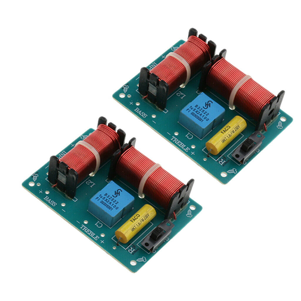 2 X 2-way Audio Speaker Frequency Divider Module Bass Control Module for