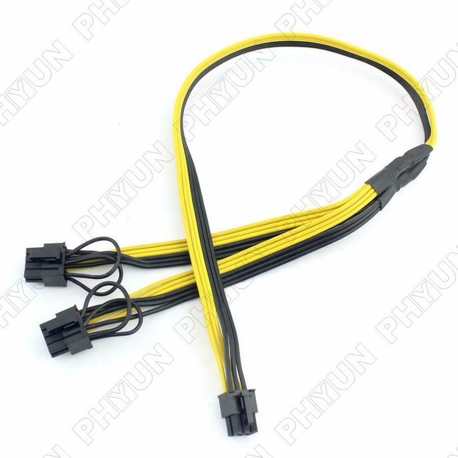 5Pcs PCI-E PCI Express 6 Pin to Dual 8 Pin 6+2 Pin Adapter GPU Video Card Cable