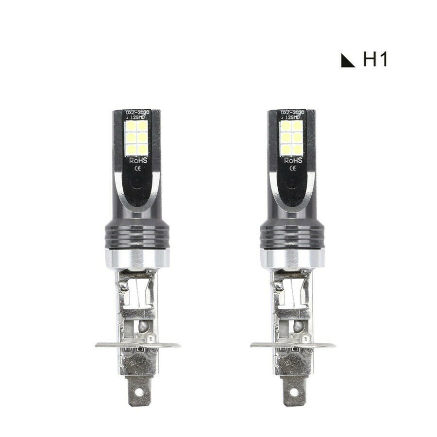 2x H1 Car Daytime Running Light 6000K Xenon White 110W 20000LM DRL Fog Lamp Bulb