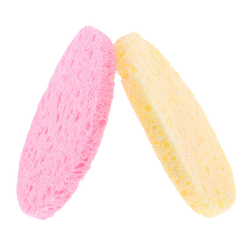 10x Smooth Facial Sponges for Face Cleaning, Loofah Exfoliation of Dead Skin,