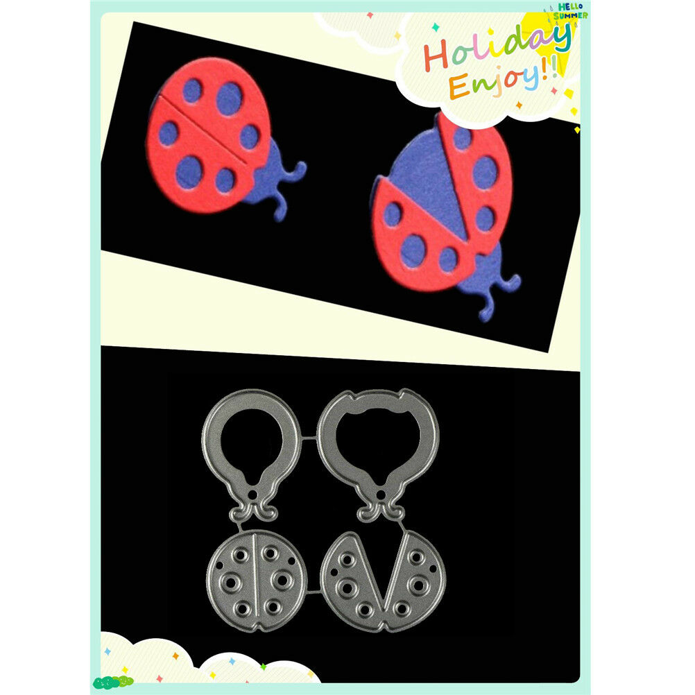 Vivid Ladybugs Cutting Dies Stencil DIY Scrapbooking Photo Album Decor Cra.l8