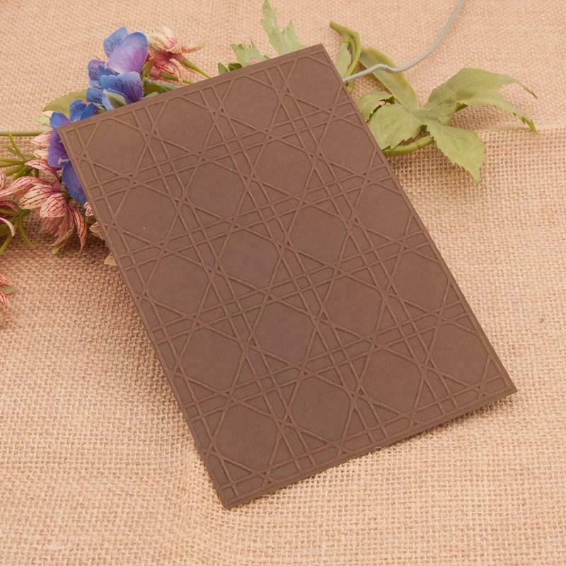 Geometric Plastic Embossing Folder Stencil Template DIY Craft Making Scrapbook