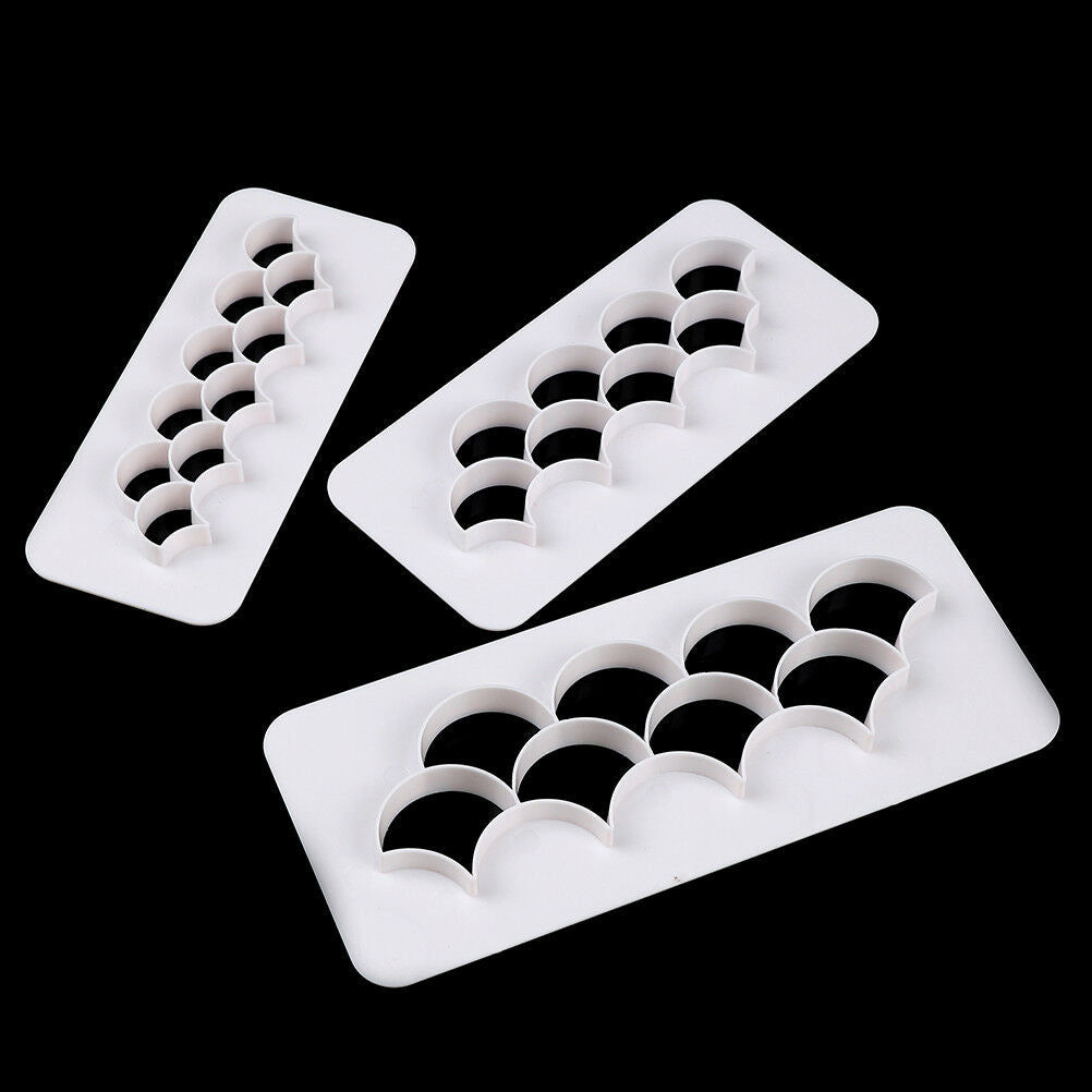 3pcs Fish scale shape fondant cookie cutter fondant mold cake decorating t.l8
