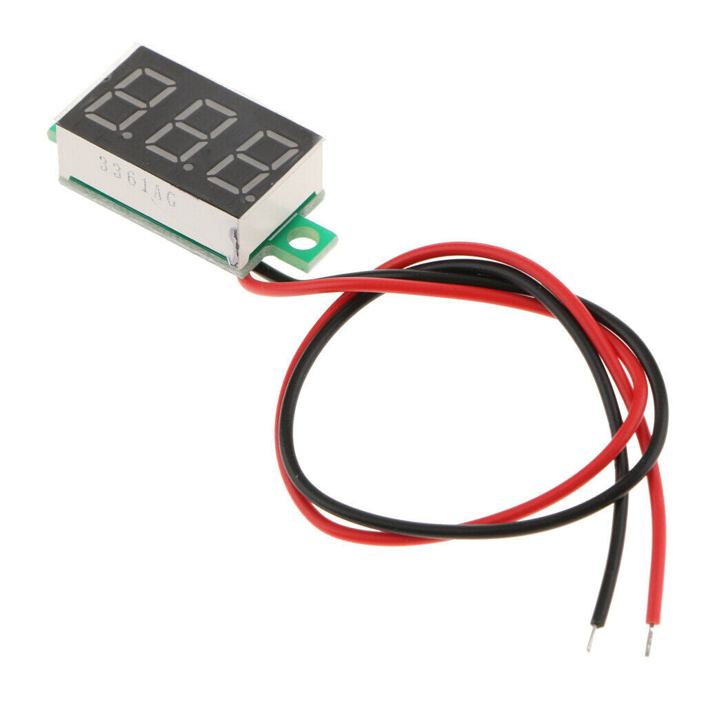 2 Wire 0.36'' DC 2.7V~32V Digital Voltmeter Gauge Tester Green LED Display Panel