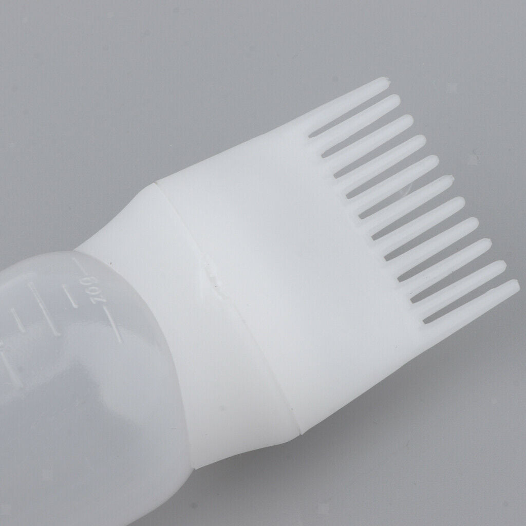 5Pcs Hair Coloring Comb Applicator Bottles Brush Dispenser with Scale 60ML