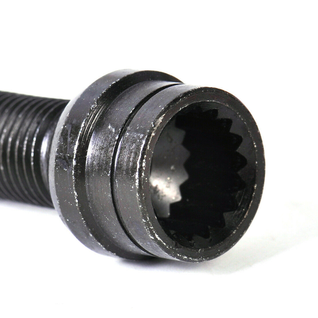 4+1 17mm BLACK STEEL Wheel Bolt & Lock Lug Nut Set WITH KEY