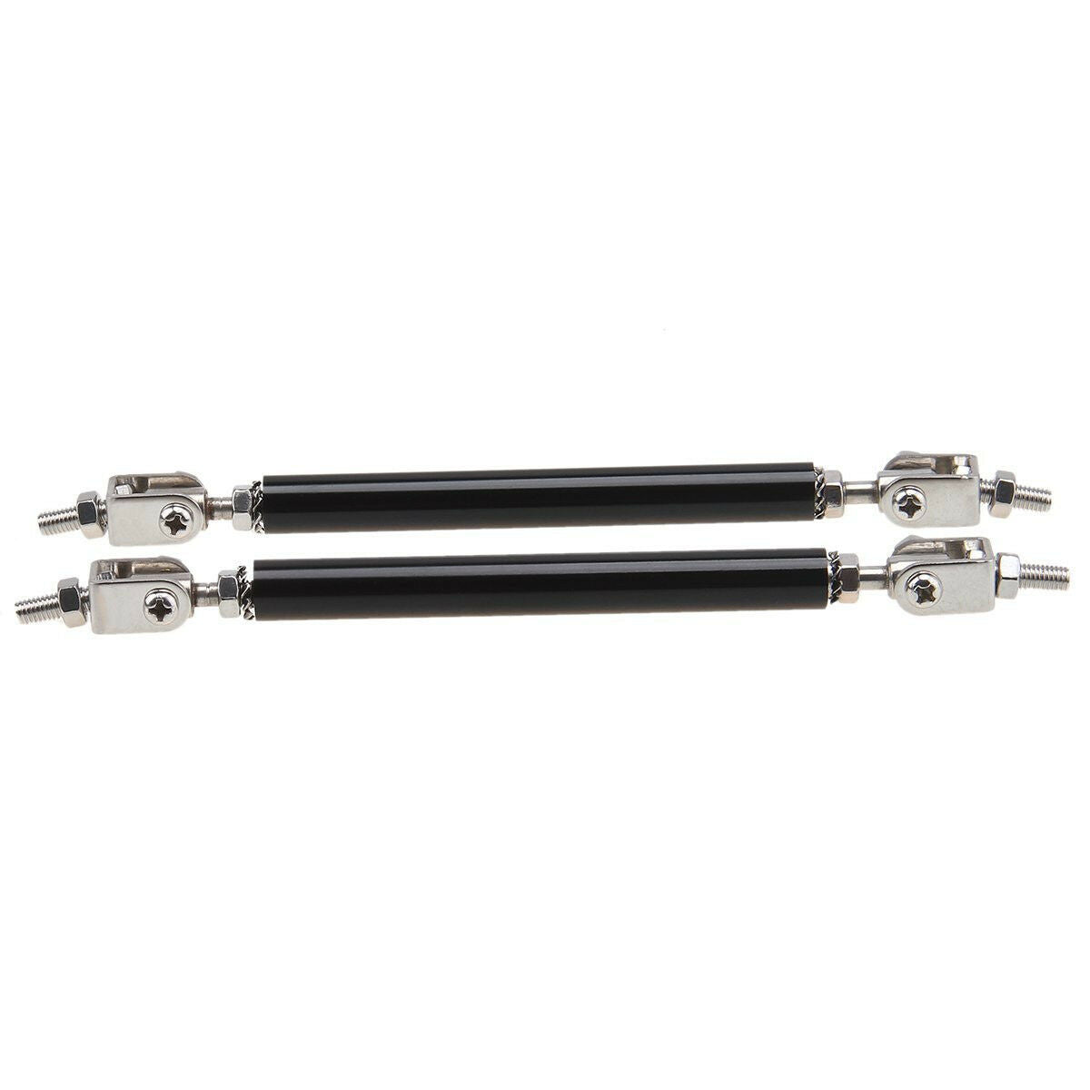 2xAdjustable Front Bumper Lip Splitter Strut Rod Tie Stainless Steel Support Bar