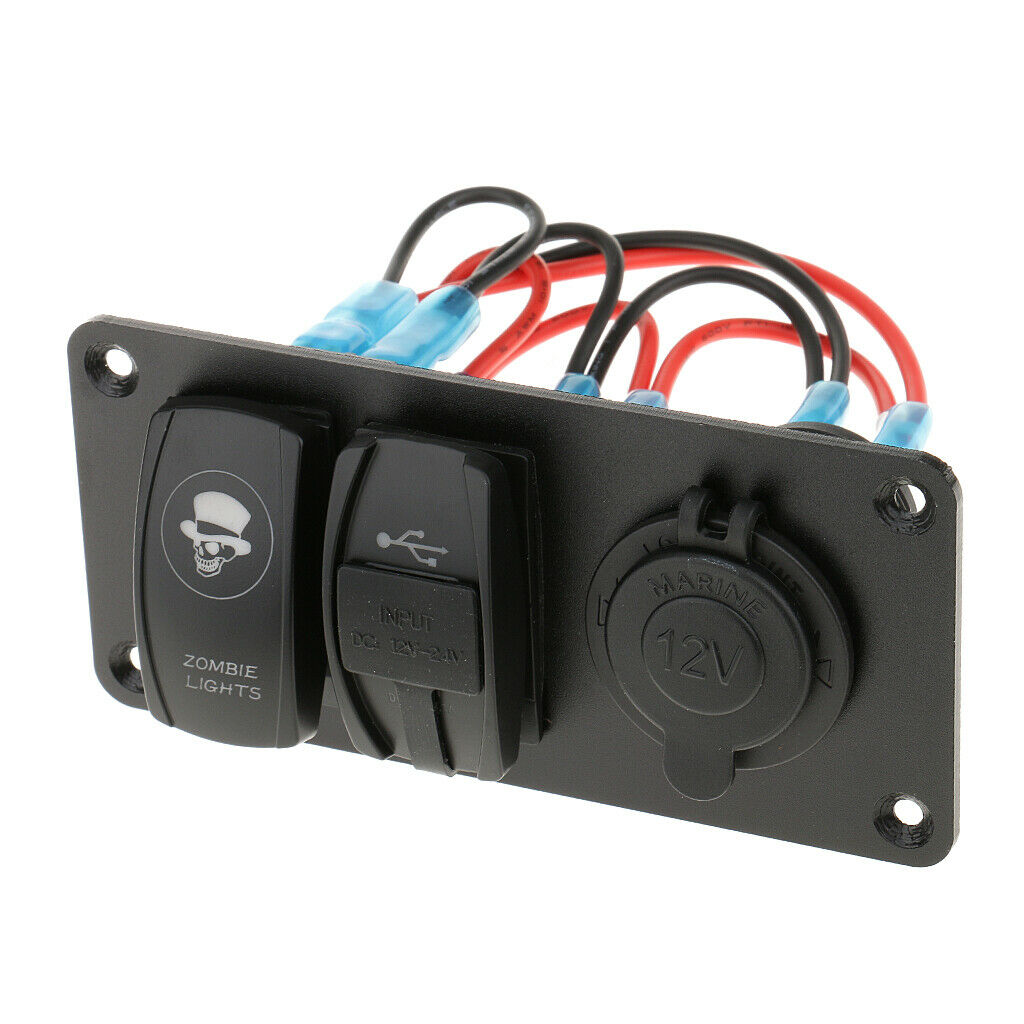 Zombie Switch+Dual USB Port Charger+Cigarette Lighter Socket for 12V/24V