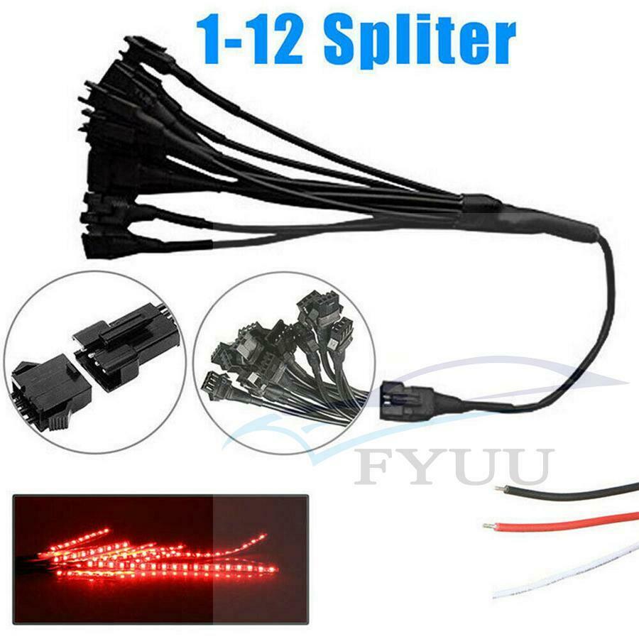 12pc Motorcycle RGB LED Neon Under Glow Lights Strip For Universal 12V 120 LEDs