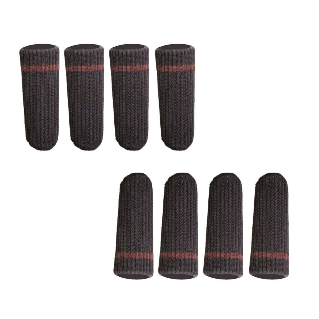 8x11cm Furniture Feet Caps Covers/Knitted Chair Leg Socks  Brown_3