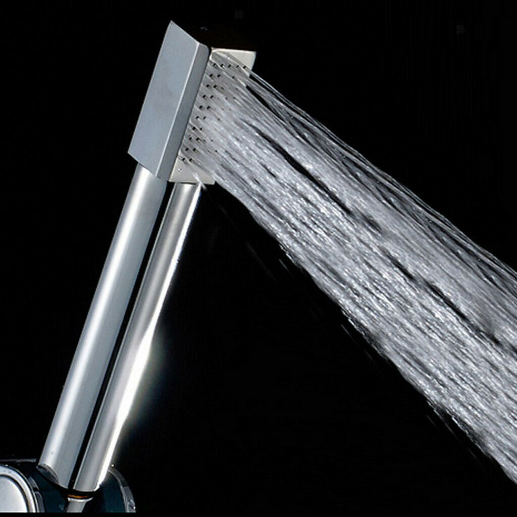 Water Saving Copper Handheld Shower Head Stainless Steel Hand Showers Square