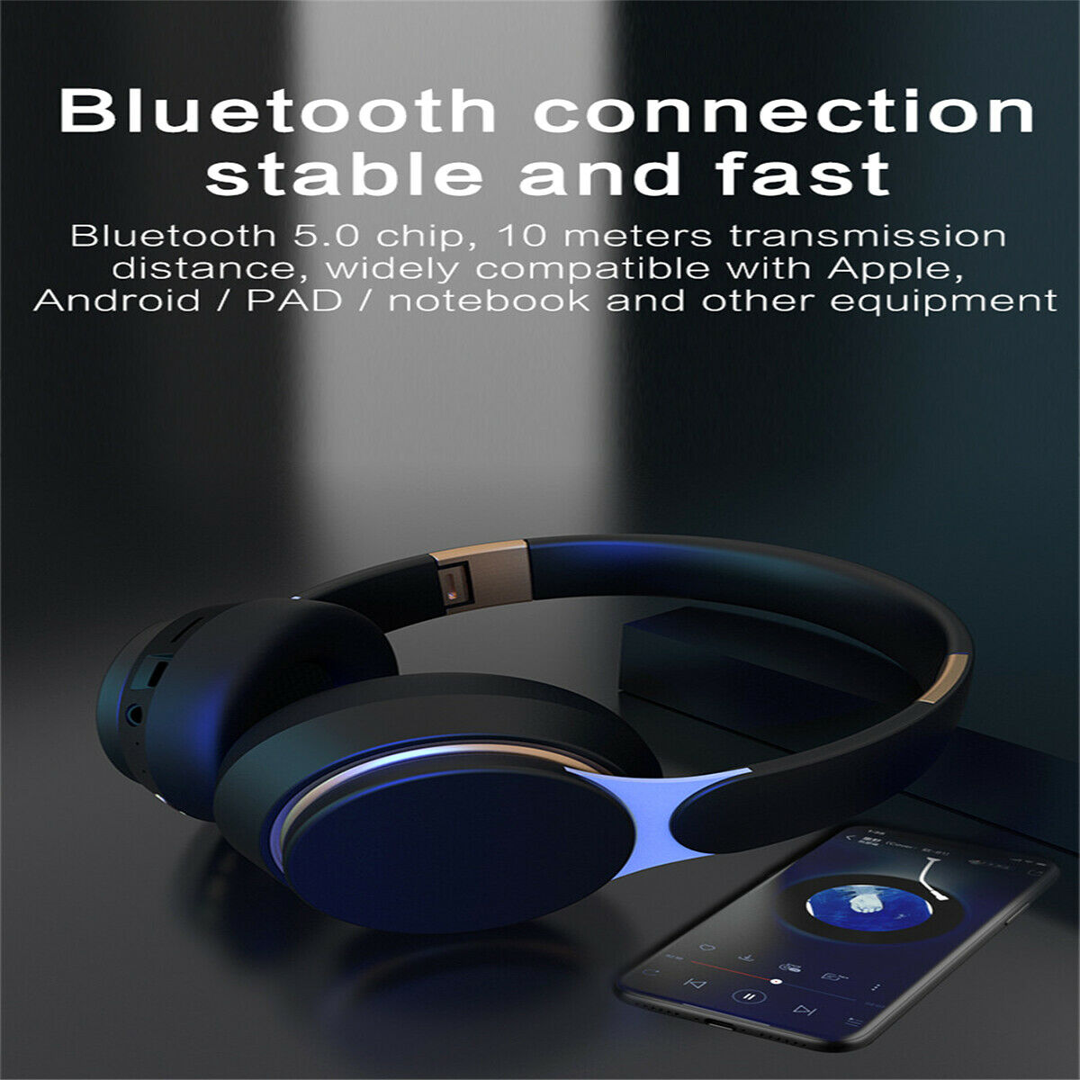 3 in 1 Multifunctional Bluetooth Wireless Headset Stereo Foldable Universal