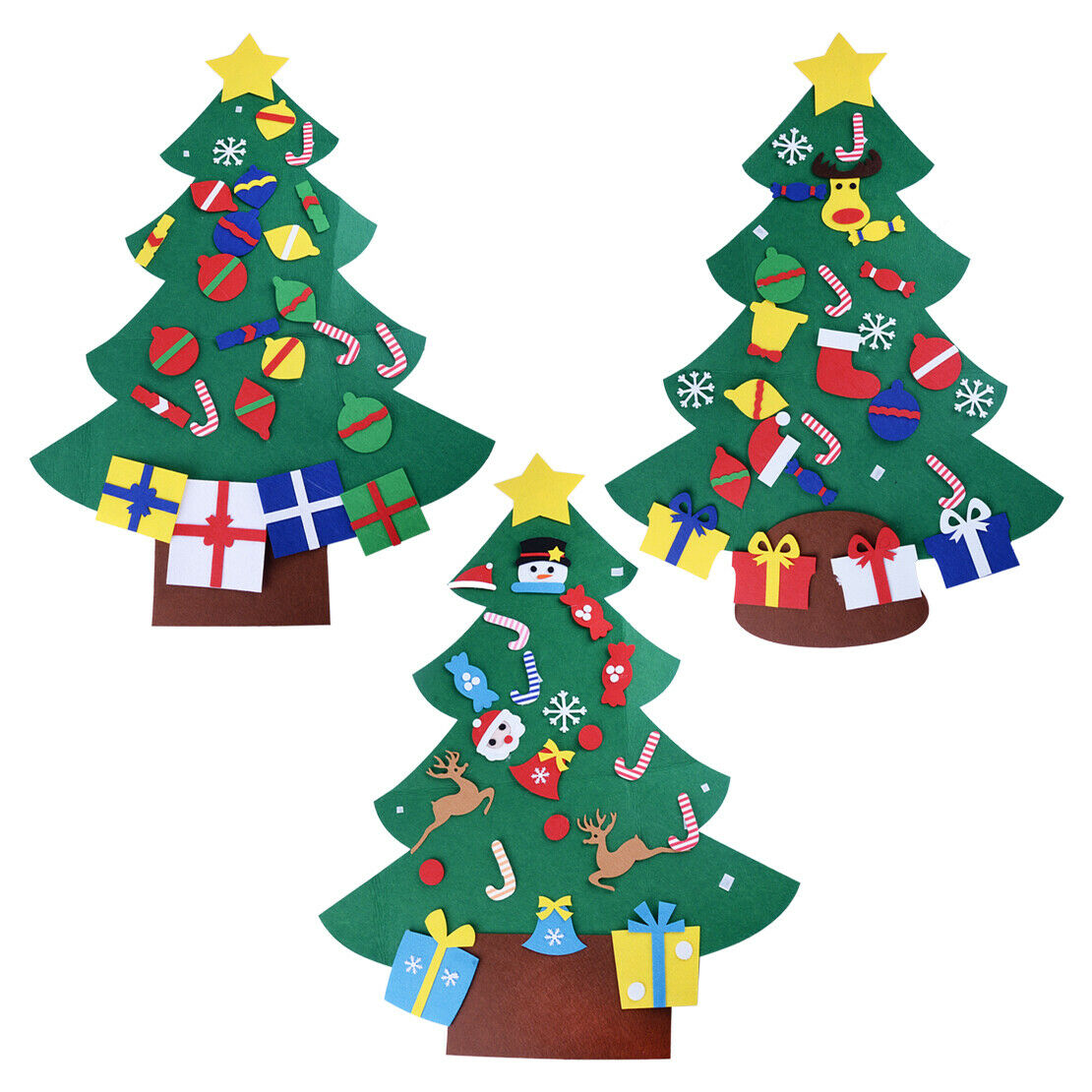 DIY Felt Christmas Tree Gifts fit for New Year Xmas Door Wall Decoration as