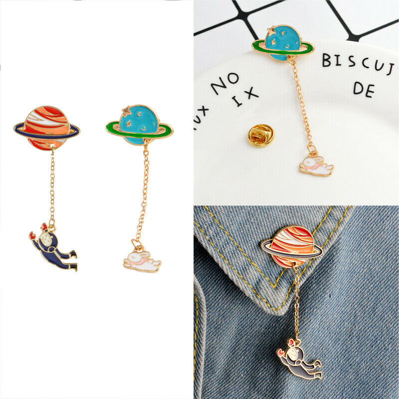 Personality creative planet series cartoon brooch jewelry accessory