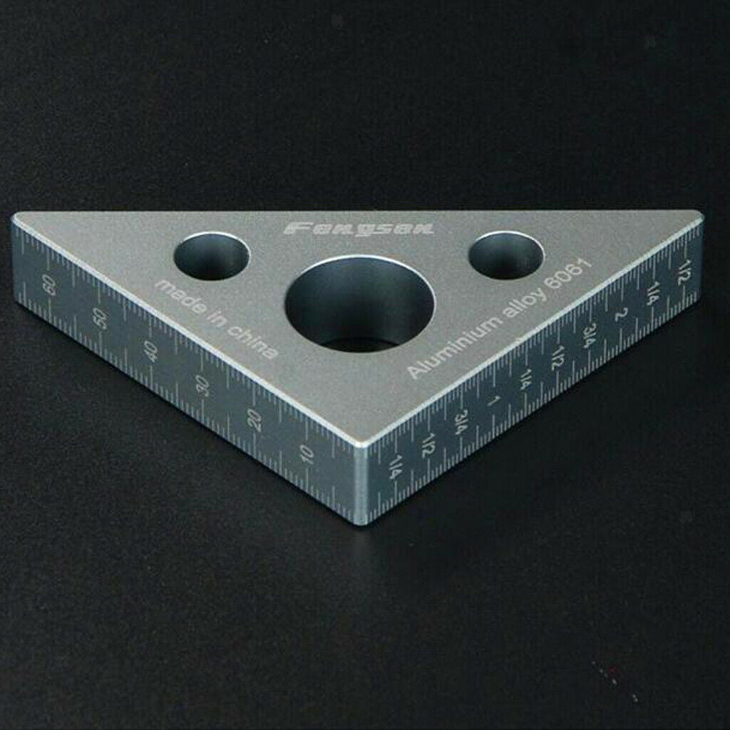 Aluminium Triangle Ruler Woodworking Height Measuring Tool Metric and inch