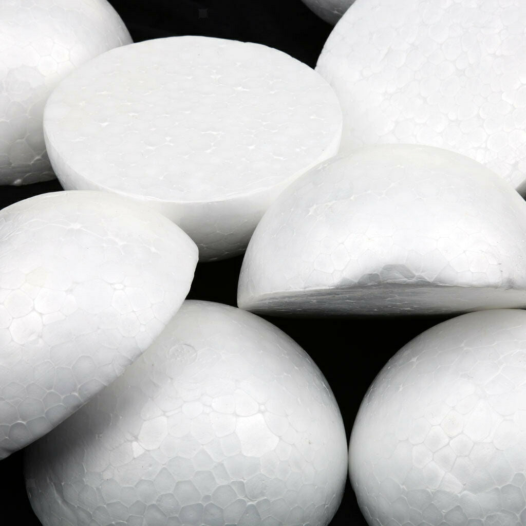 10x 100mm Half Round Sphere Ball Polystyrene Solid Foam Hemisphere DIY Decor