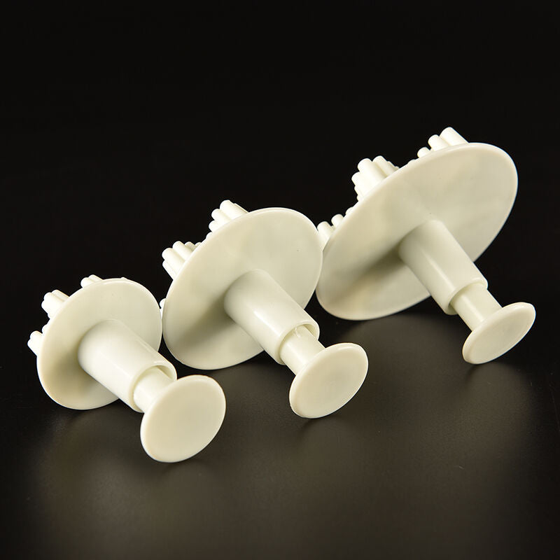 3 Pcs Cake Xmas Snowflake shape Plunger Fondant Decor Sugarcraft Mold Cut.l8