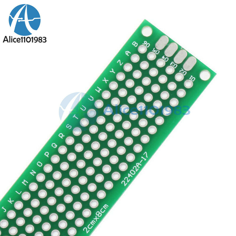 50PCS Double Side Prototype PCB Tinned Universal Breadboard 2x8cm 20mmx80mm FR4