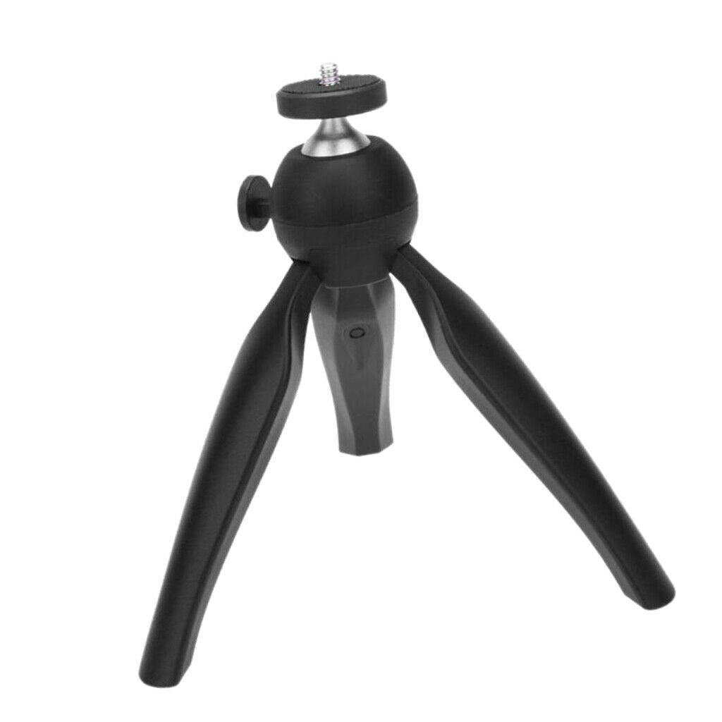Tripod Mini Rotatable Tabletop Stand Holder 1/4 Screws For Digital Cameras Black