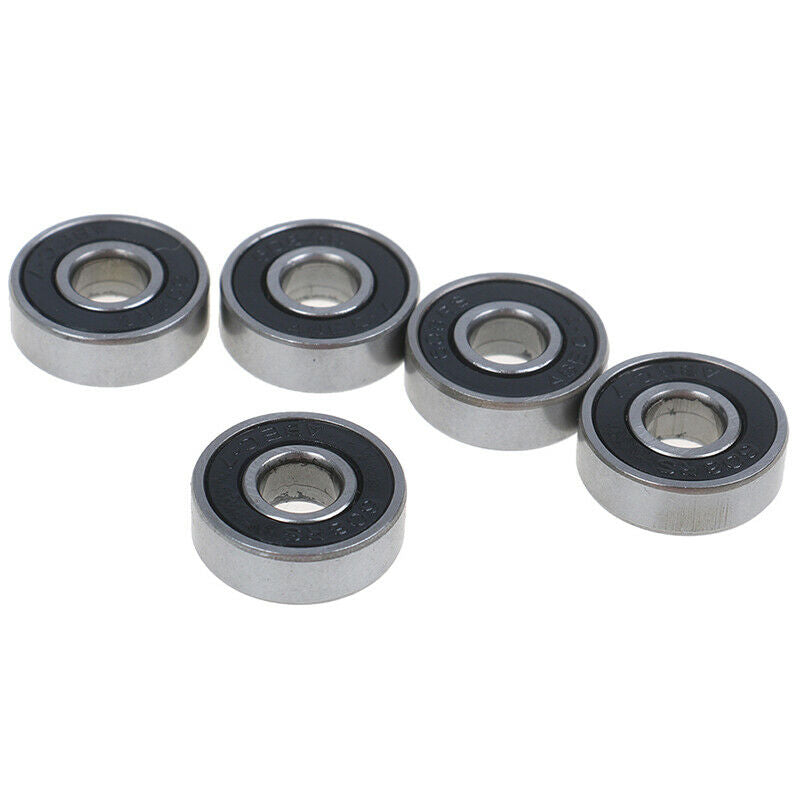 5Pcs Black ABEC-7 608RS Skateboard Roller Sealed Ball Bearings 8x22_AUA Gt NC