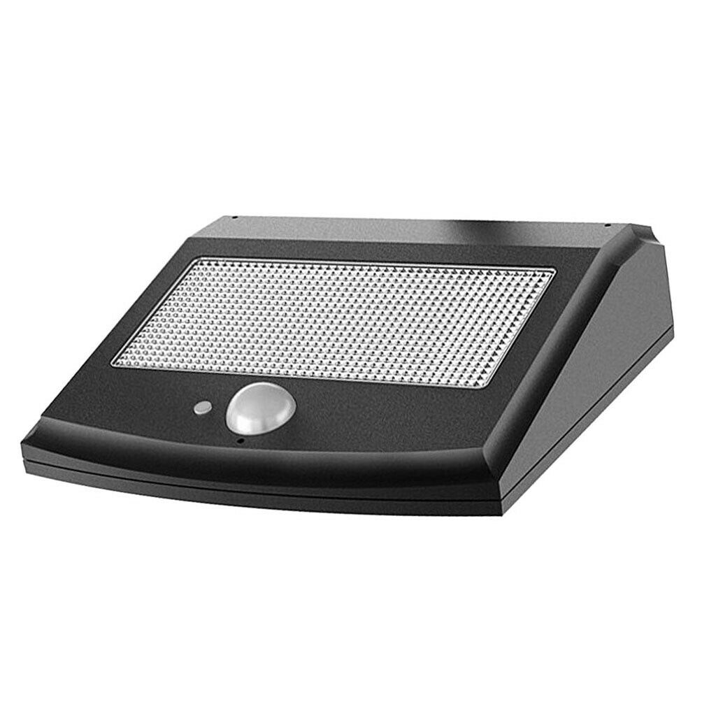 1pc LED Outdoor Solar Wall Light Motion Sensor Solar Lamp Black  White Light
