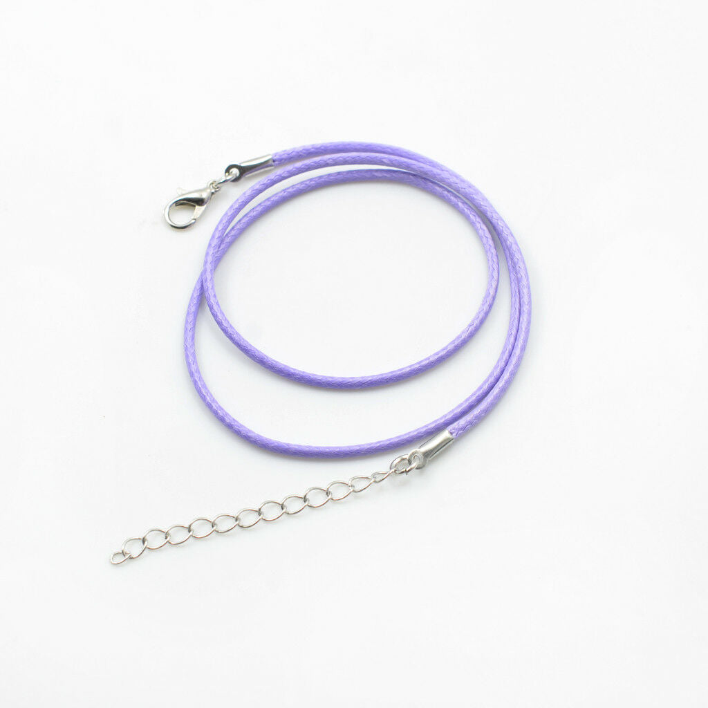 8Pcs Mixed Color Waxed Necklace Cord Rope with Clasp for Jewelry Making DIY