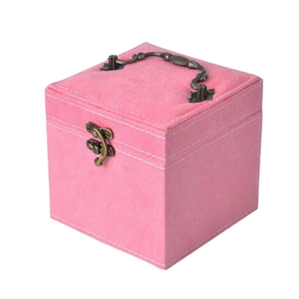 Luxurious Large Velvet Jewelry Box Case Storage Holders