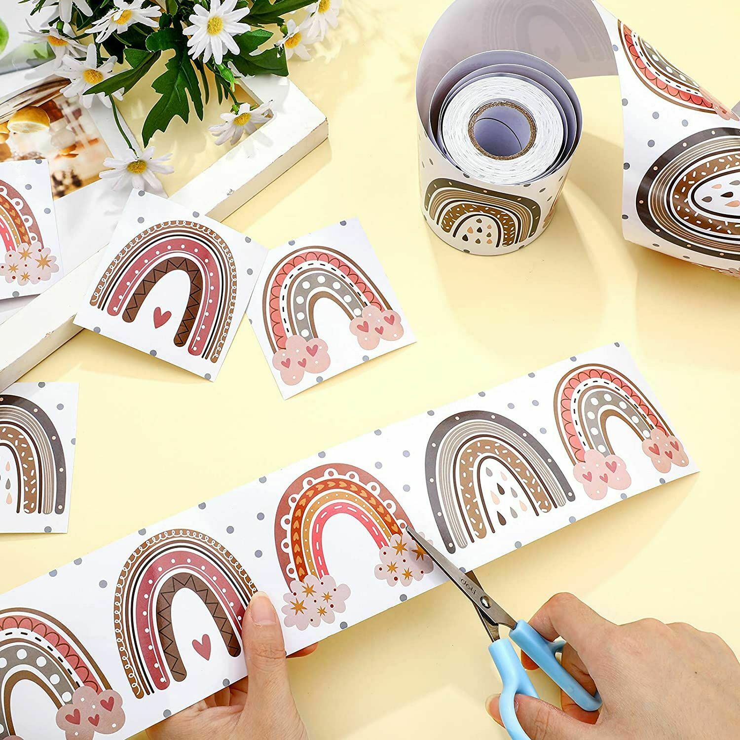 Stickers Borders Stickers Home School Decoration Blackboard Rainbow Stickers