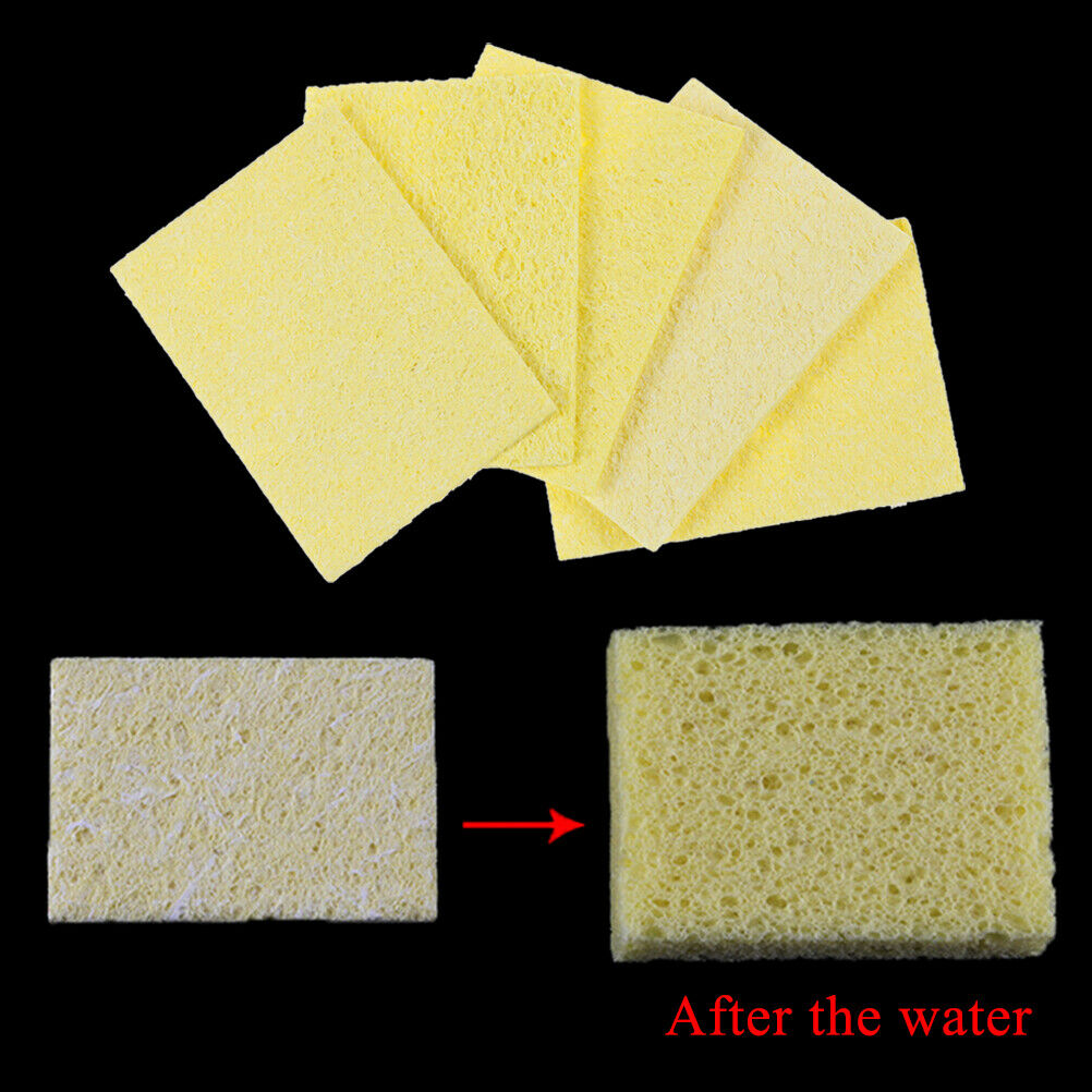 5Pcs Cleaning Sponge Cleaner fr Enduring Electric Welding Soldering Iron Fad US
