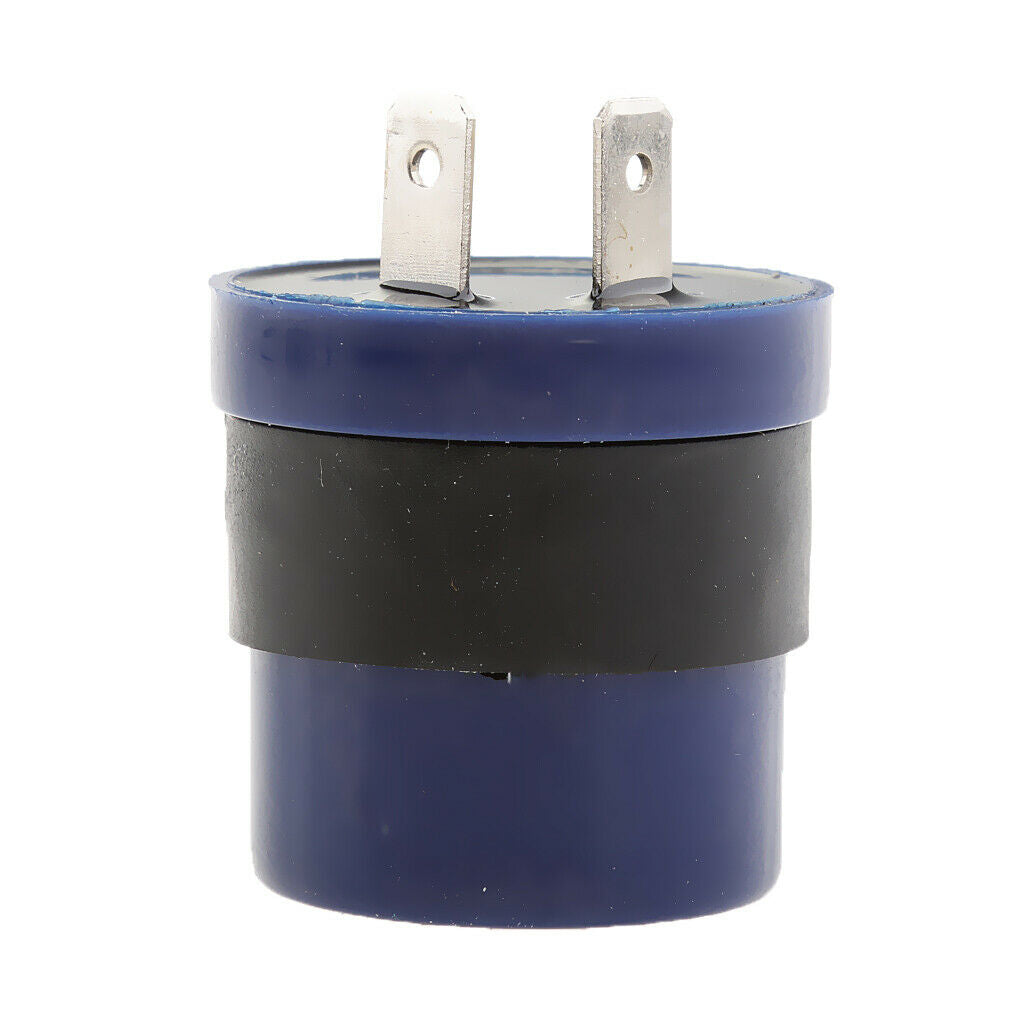 2Pcs 6-12V 2 Pin Motorcycle Beeper Turn Signal Indicator Relay Flasher Blue
