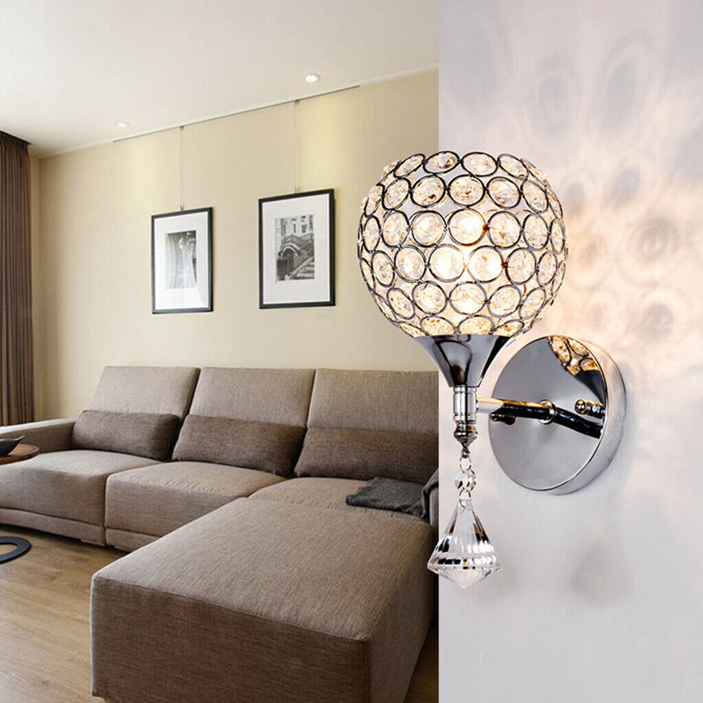 Luxury Crystal Wall Lamp Bedside Sconce Light Loft Study Corridor Decor