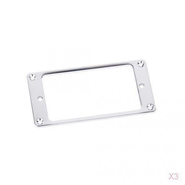 3x Guitar Neck Pickup Mounting  Fames Fit for LP Electric Guitar Chrome Tone