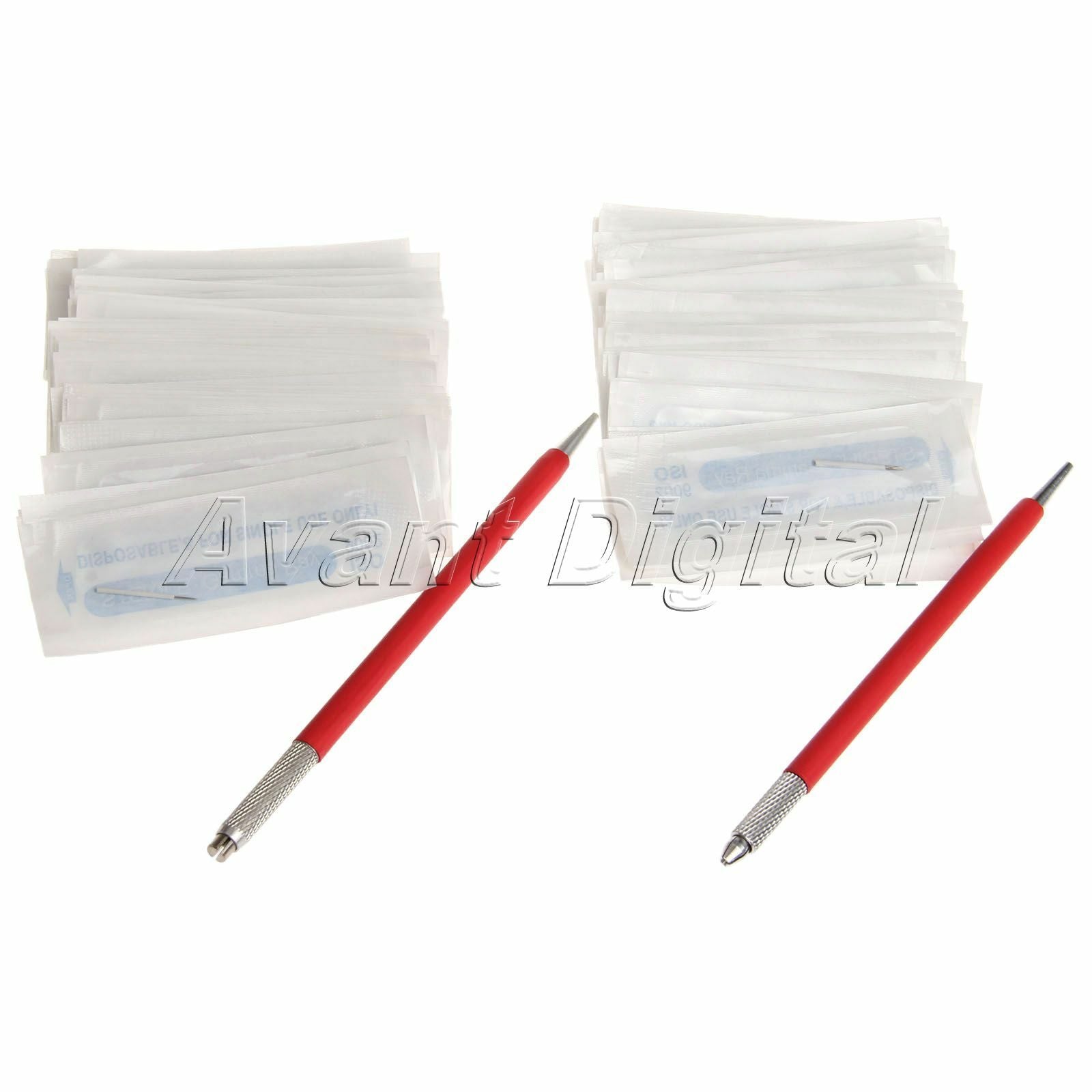 Kits Red cross And  straight  Fog microblading pen 3R fog 5R fog eyebrow needle