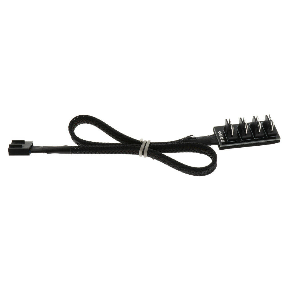 PC Cooler Fan Power 1Female to 4Male 3Pin/4Pin Socket Fan Hub Splitter Cable