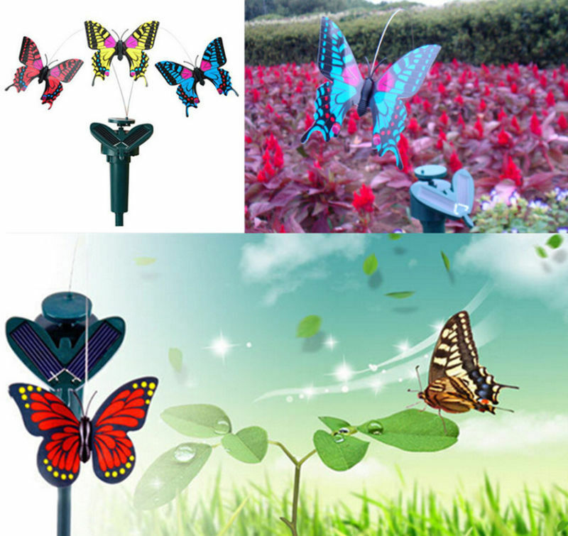 Solar Power Vibration Dancing Butterflies Flying Solar Garden Outdoor Decoration