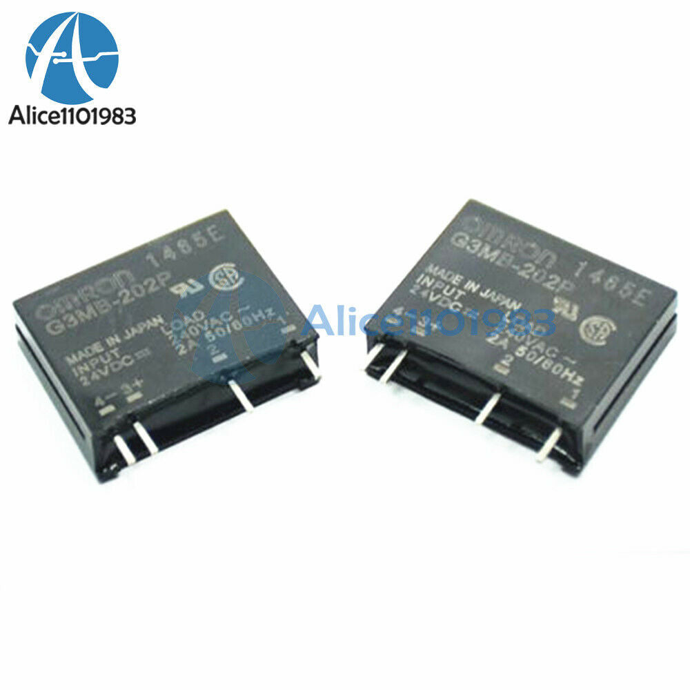 5PCS G3MB-202P-24V DC-AC PCB SSR In 24V 2A Out 240V Solid State Relay Module