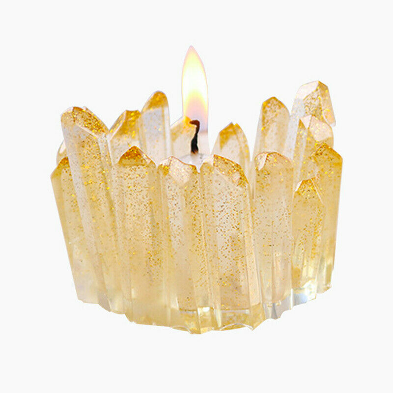 Stone Candle Holder Silicone Mold for DIY UV Expoy Manual Mirror Storage .l8