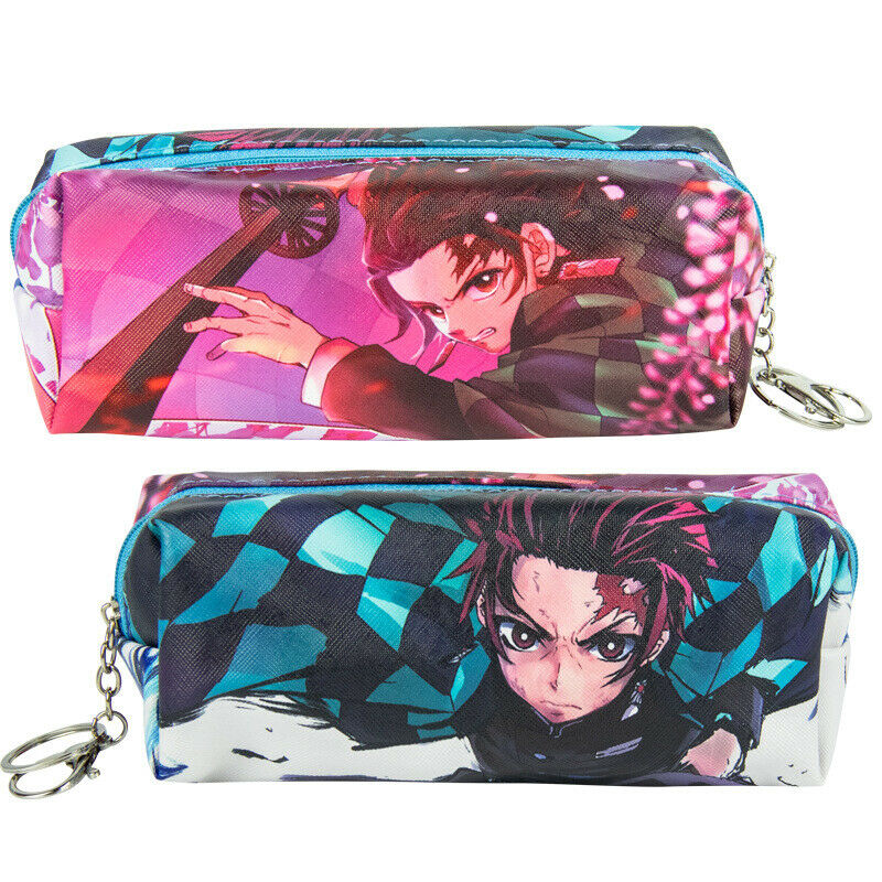Demon Slayer Kimetsu no Yaiba Kamado Tanjirou PU Leather Pencil Pen Case Bag C