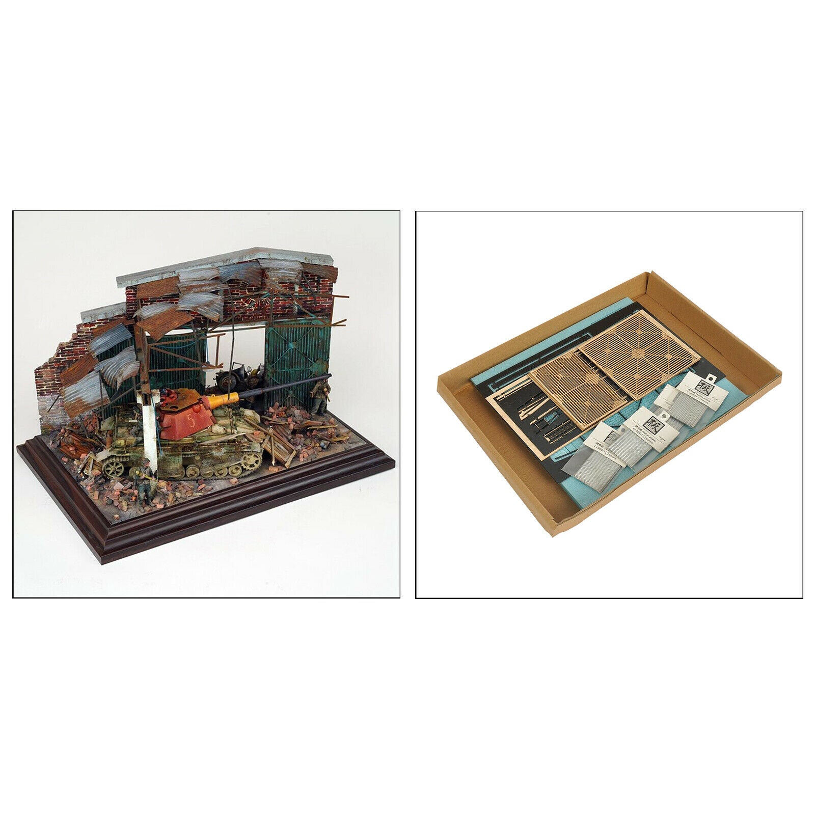 Crafts   Wooden Ruins House DIY Kits War Architecture Scene Layouts