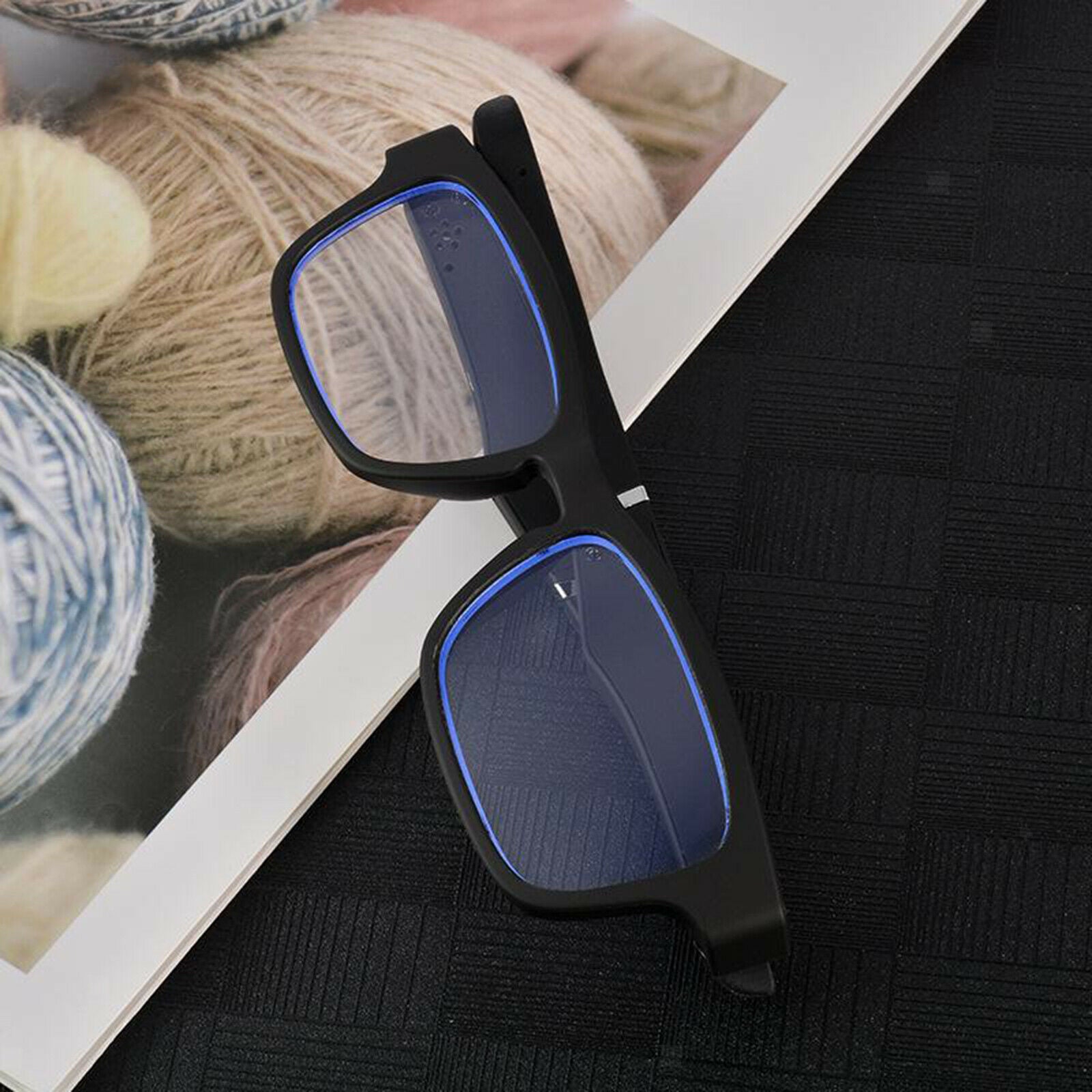 Glasses Wireless Music Headset Eyeglass Built in Mic for Men Women