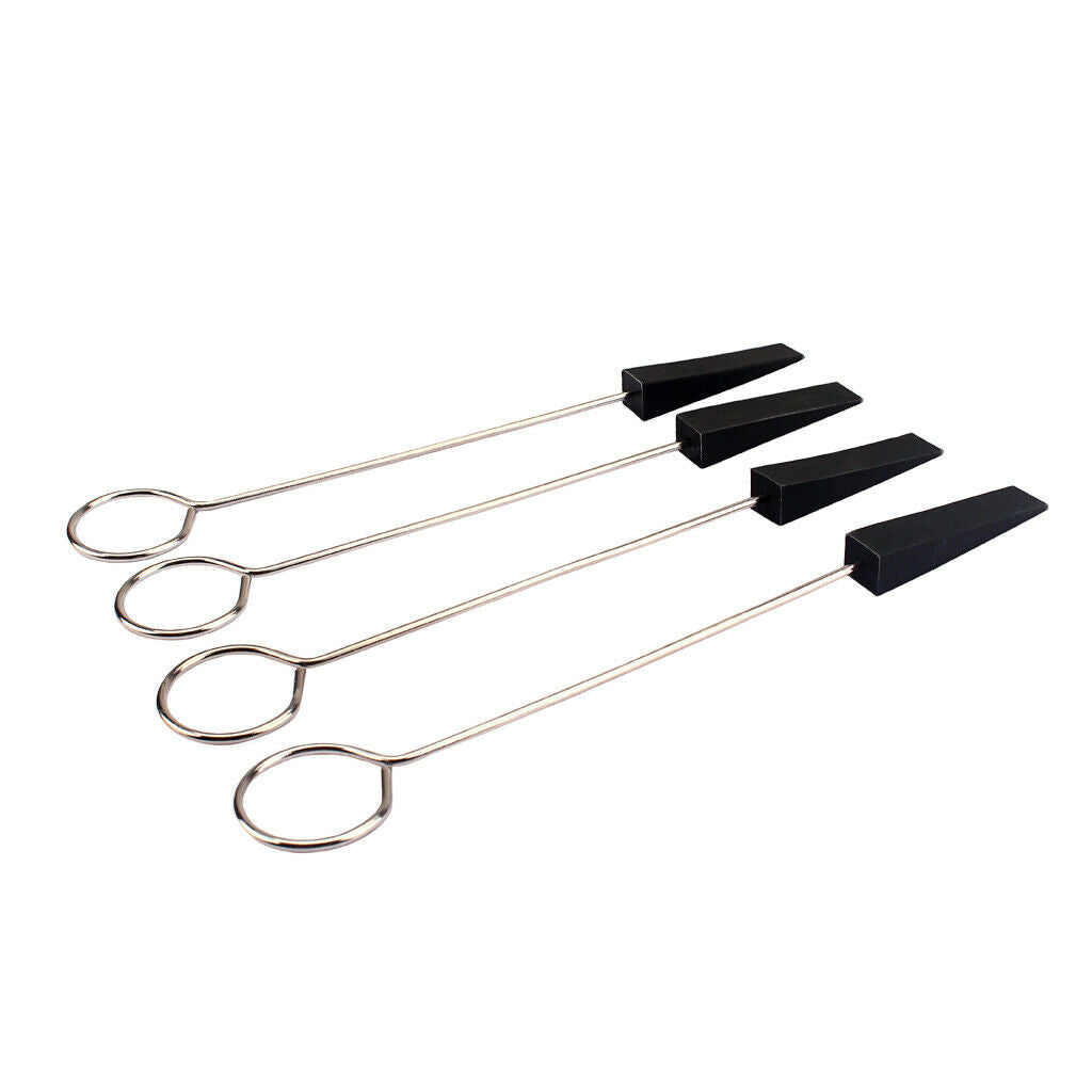 Pack of 4 Rubber Piano Mutes with Handle Durable Piano DIY Accessory Black