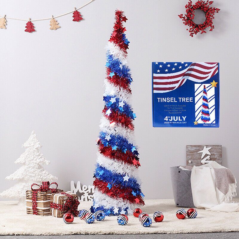 150cm Independence Day Flag Color Matching Retractable Tree Family Decoration