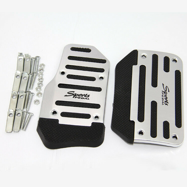 2X Aluminum Non-Slip Automatic Car Brake Accelerator Pedal Pad Cover Universal