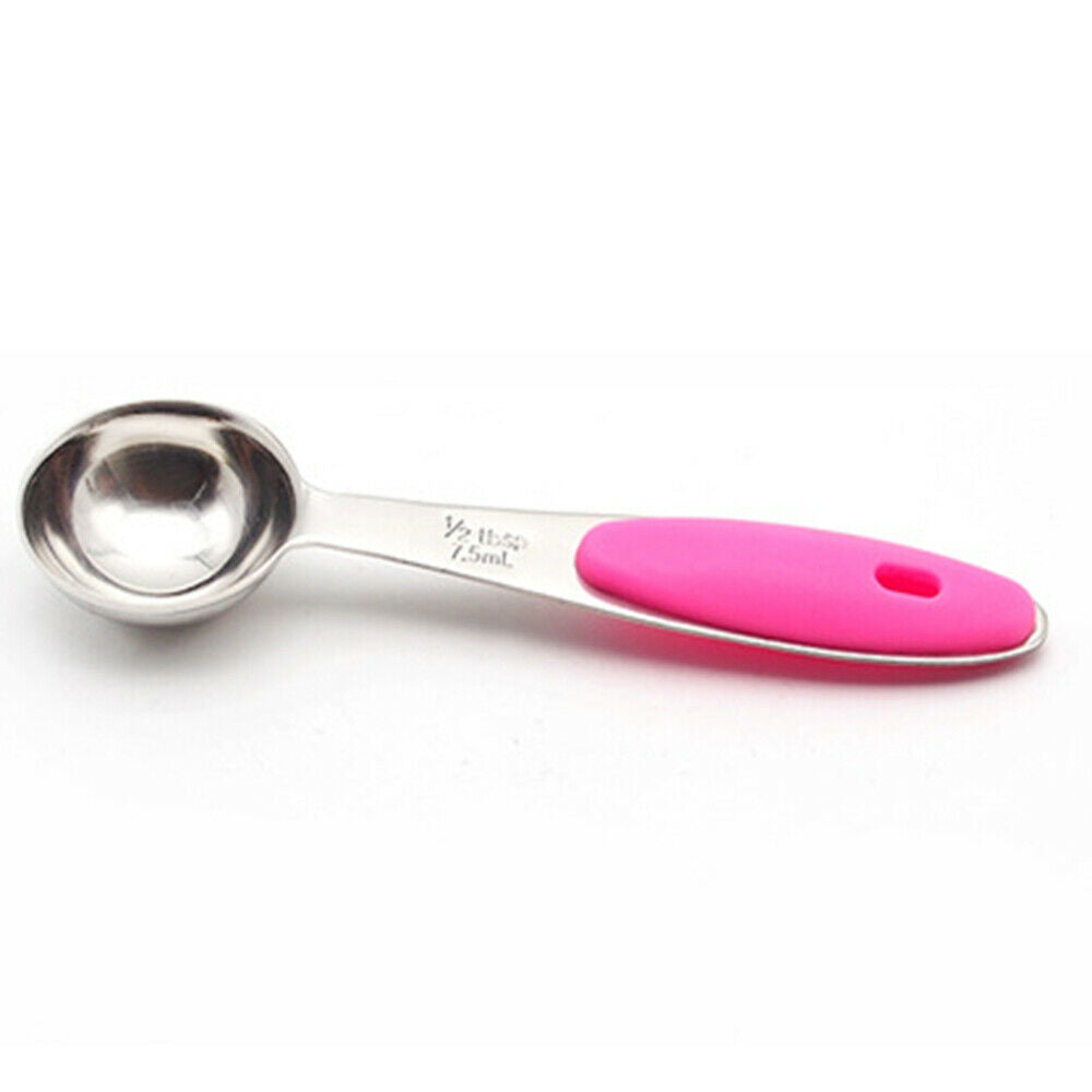 5Pcs Stainless Steel Measuring Cups Measuring Spoons Set Baking Teaspoon Kitchen